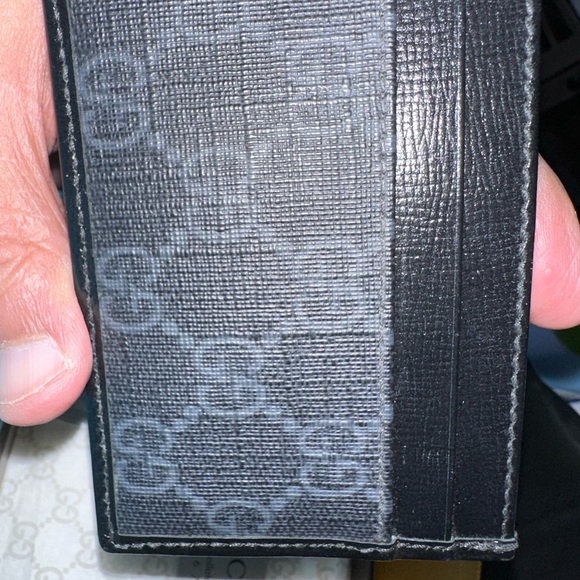 GUCCI 'Black GG Logo' Authentic Leather Canvas Monogram Card Case Wallet **NIB** - Picture 7 of 16